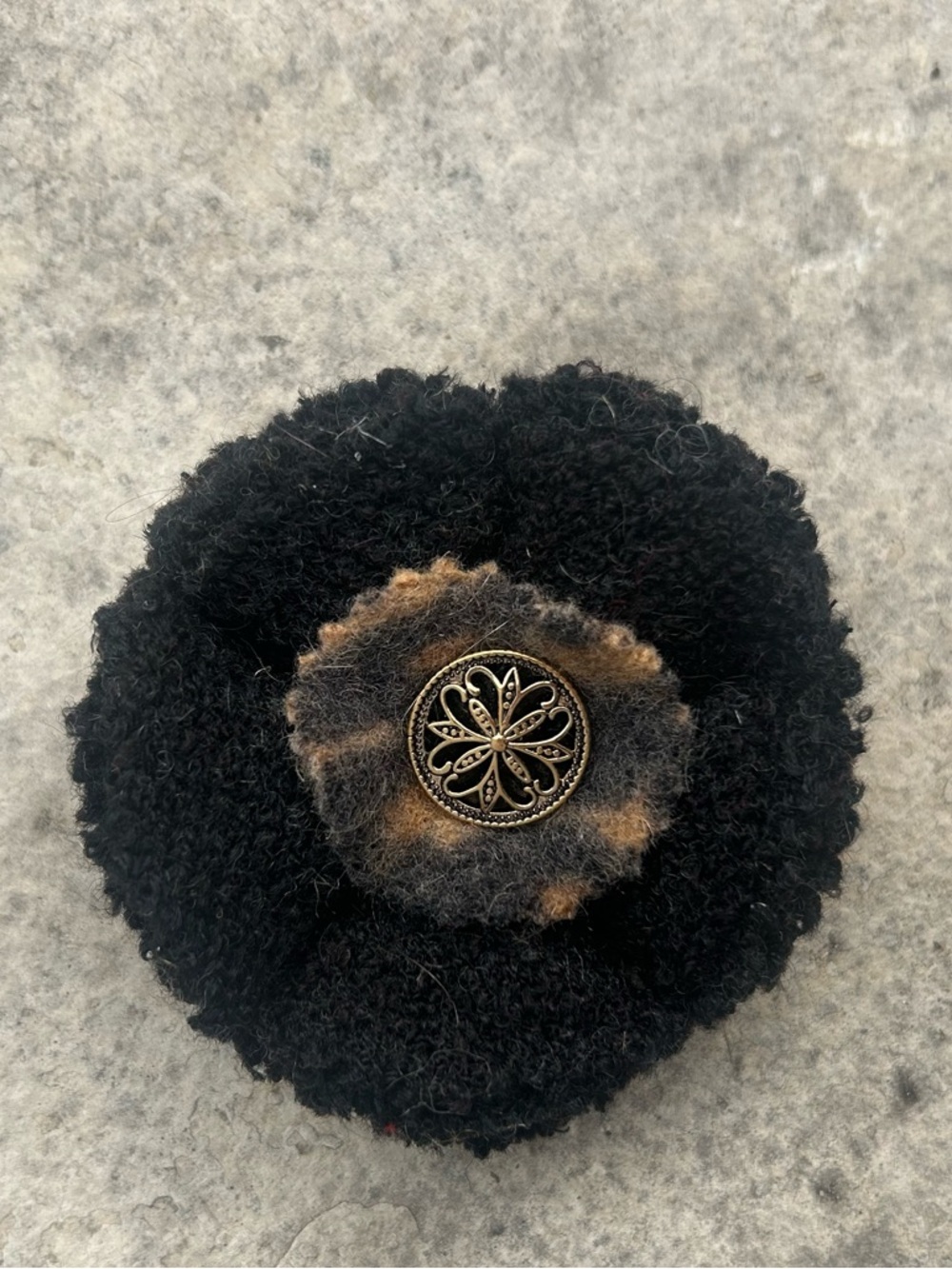 Vintage Cashmere Floral Brooch